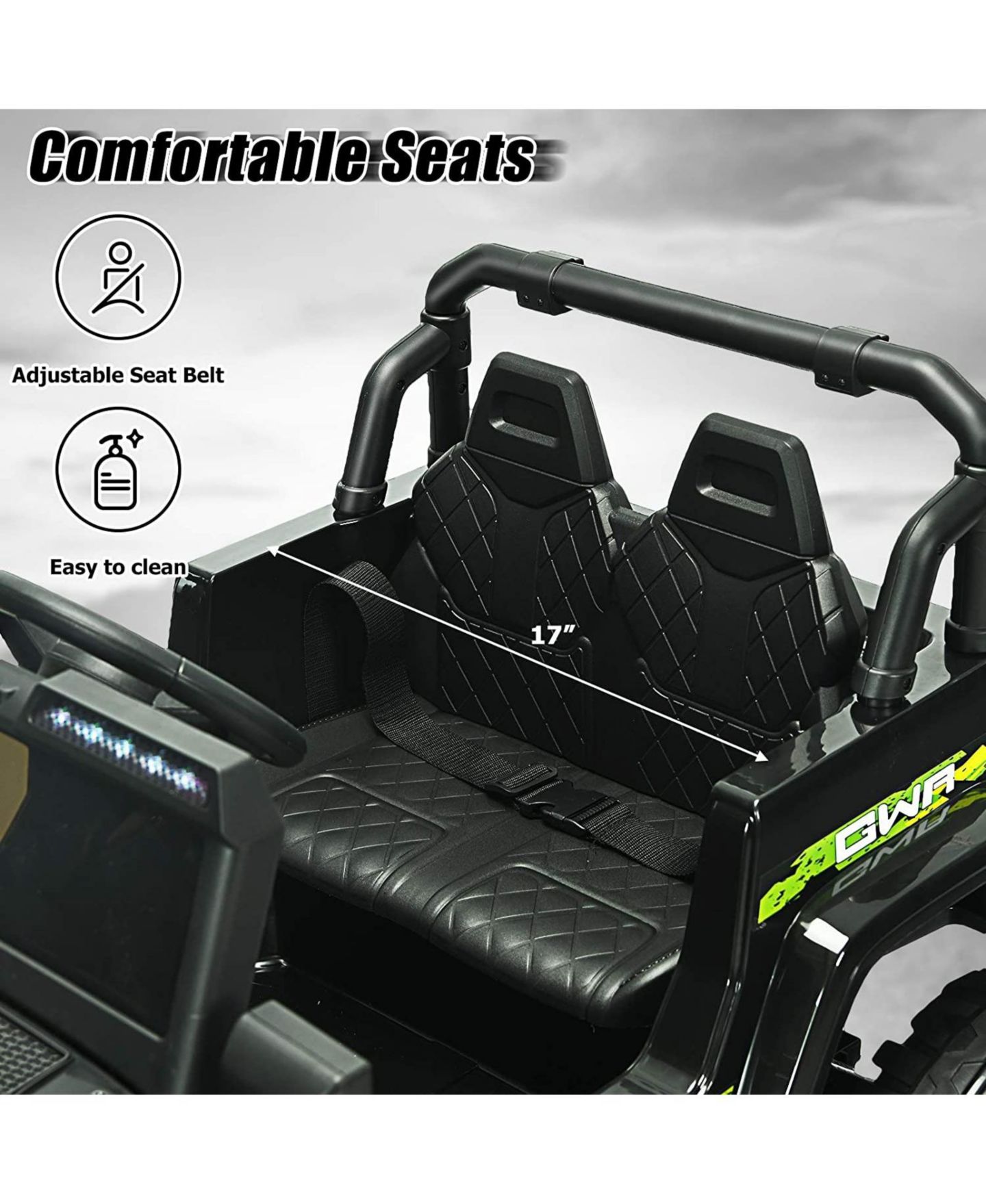 Детская игрушка Mecale 12V Remote-Control Ride-On Jeep Car, Ages 3+, цвет: Чёрный — фото 4