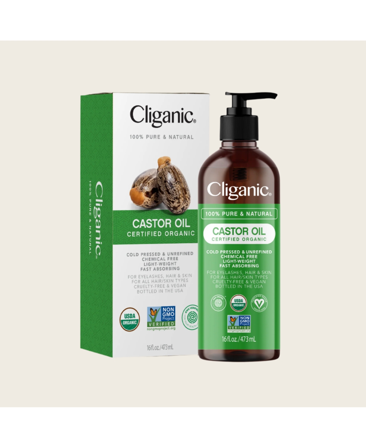 Organic Castor Oil - 16 oz