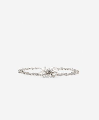 MANGO - Women's Metal Chain Flower Belt