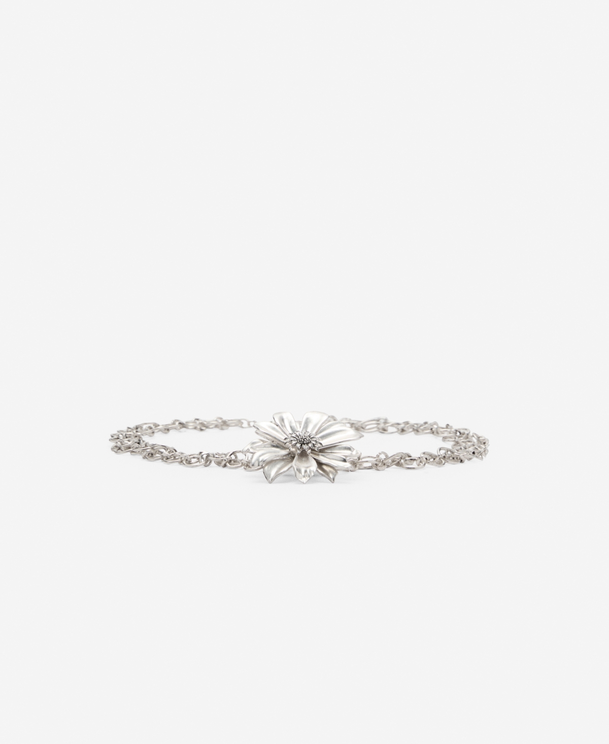 Mango Women's Metal Chain Flower Belt