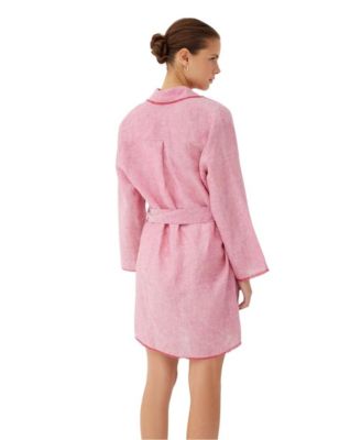 Women's Blake Rose Short Linen Mini Kaftan