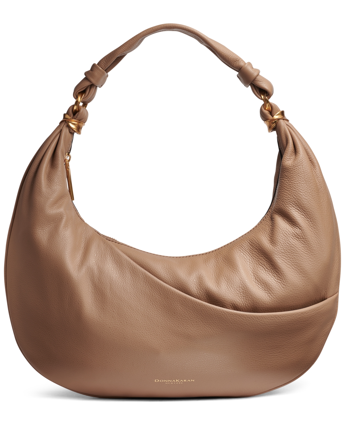Gabardine Shoulder Bag - Black, Gold