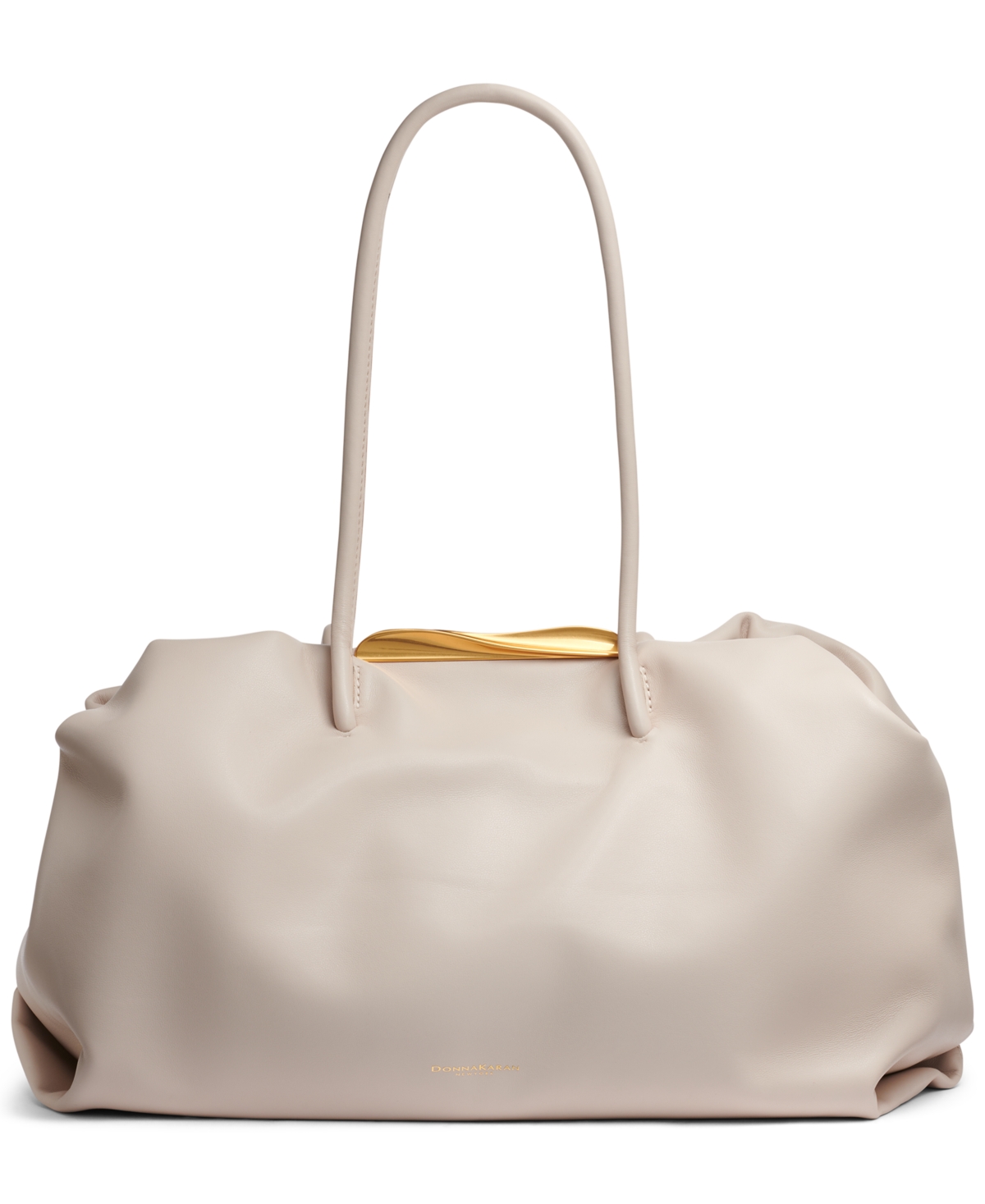 Poplin Large Satchel - Black, Gold
