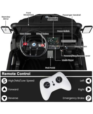 2-Seater Kids Ride On Dump Truck with Dump Bed and Shovel