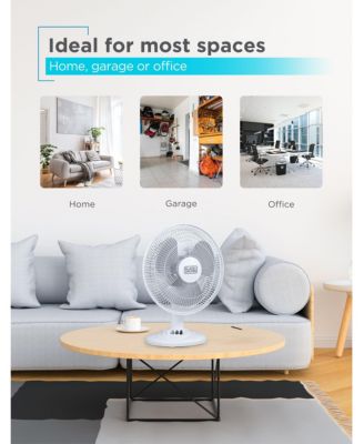 12-inch Desk Fan with 3 Speed Settings, for Home and Office