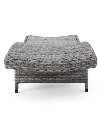 Streamdale Premium Grey Rattan Chaise Lounge Stylish Summertime Comfort