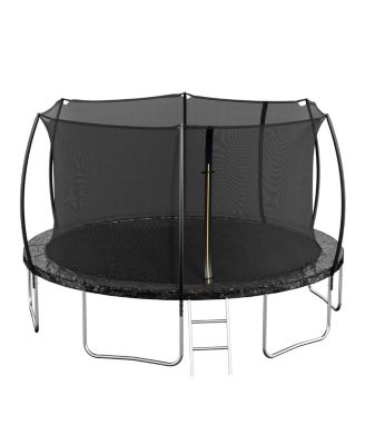 Streamdale 14FT Trampoline (Double-side color pad), Trampoline for Kids and Adults with Enclosure Net and Ladder,Curved fence pole