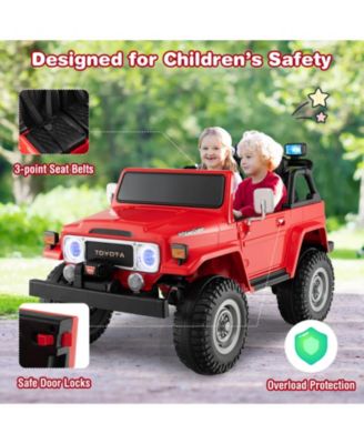 12V 2-Seat Licensed Kids Ride On Toyota FJ40 Car with 2.4G Remote Control