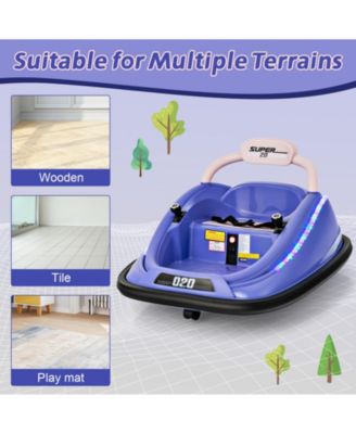 12V Kids Bumper Car Ride on Toy with Remote Control and 360 Degree Spin Rotation