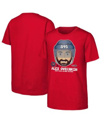 Outerstuff - Big Boys and Girls Alexander Ovechkin Red Washington Capitals NHL All-Time Leading Goal Scorer Emoji T-Shirt