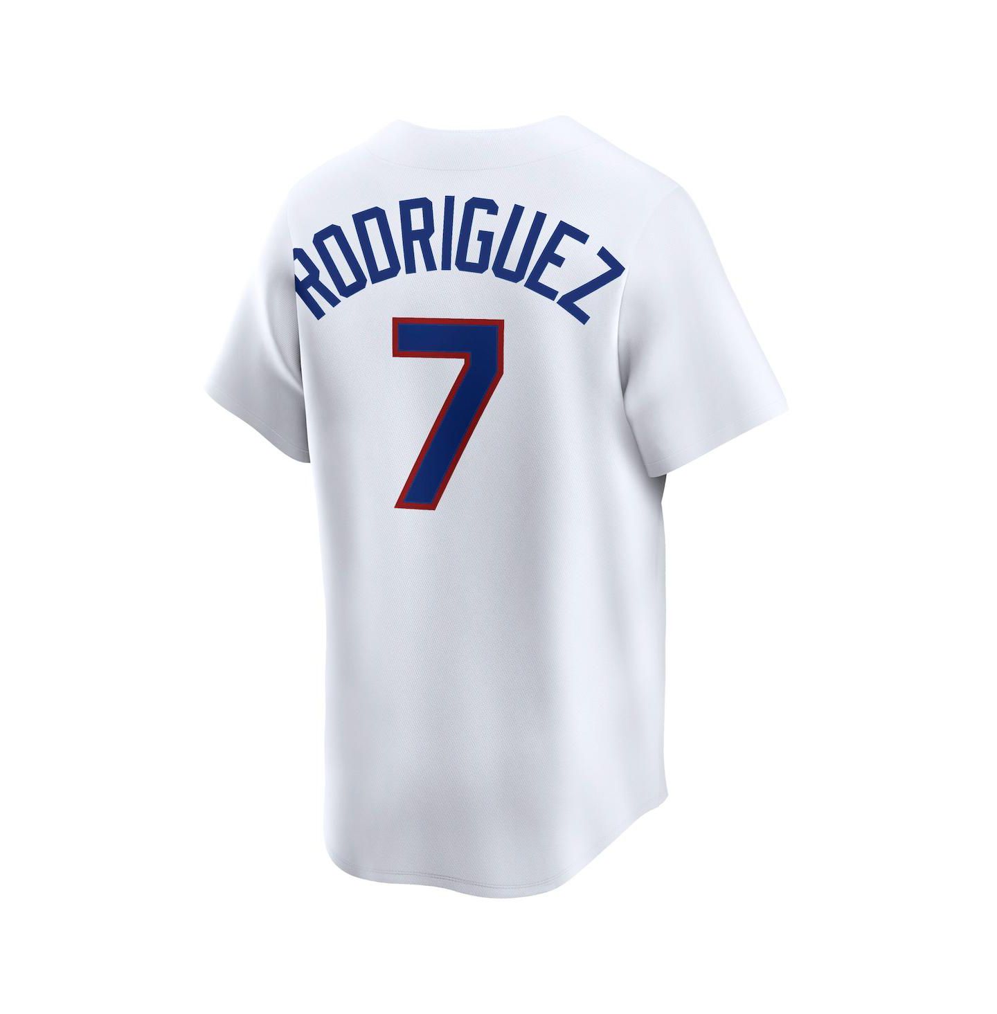 Мужской топ Nike Ivan Rodriguez White Texas Rangers Throwback Cooperstown Collection Limited Jersey — фото 2