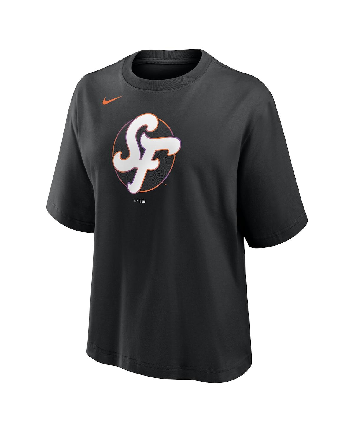 Nike Women's Black San Francisco Giants 2025 City Connect Logo Boxy T-shirt