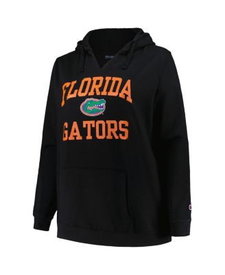 Women's Black Florida Gators Plus Size Heart Soul Notch Neck Pullover Top