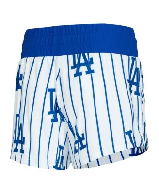 Women's 2-Piece White Los Angeles Dodgers Pinstripe Record Tank Top and Short Set