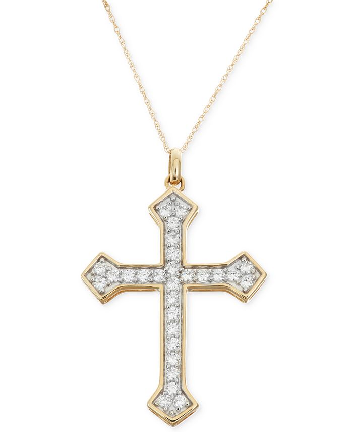 Macys cross cheap pendant