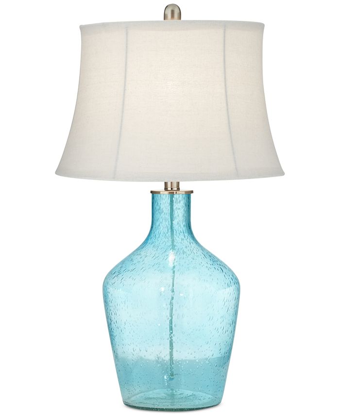 Kathy Ireland - Sea Blue Glass Table Lamp
