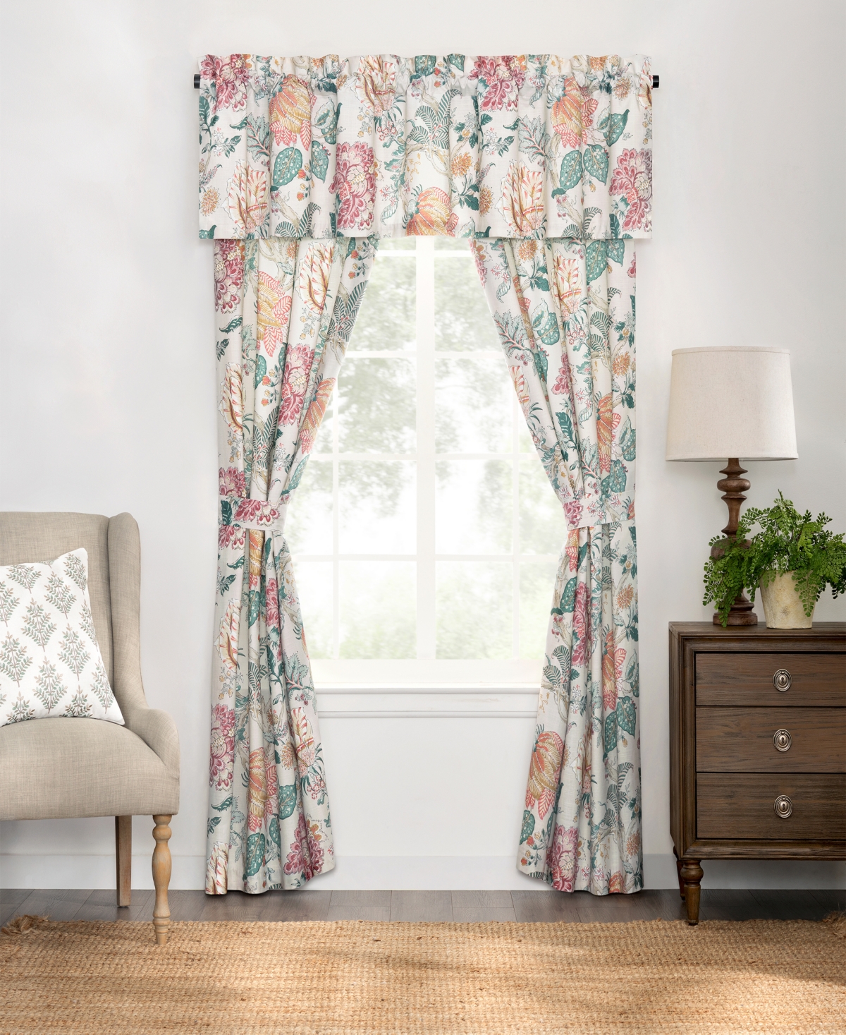 Komodo Floral Window Panel Set, 84" x 50" - Multi