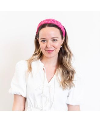 Women's Blushing Braid Headband - Hot Pink
