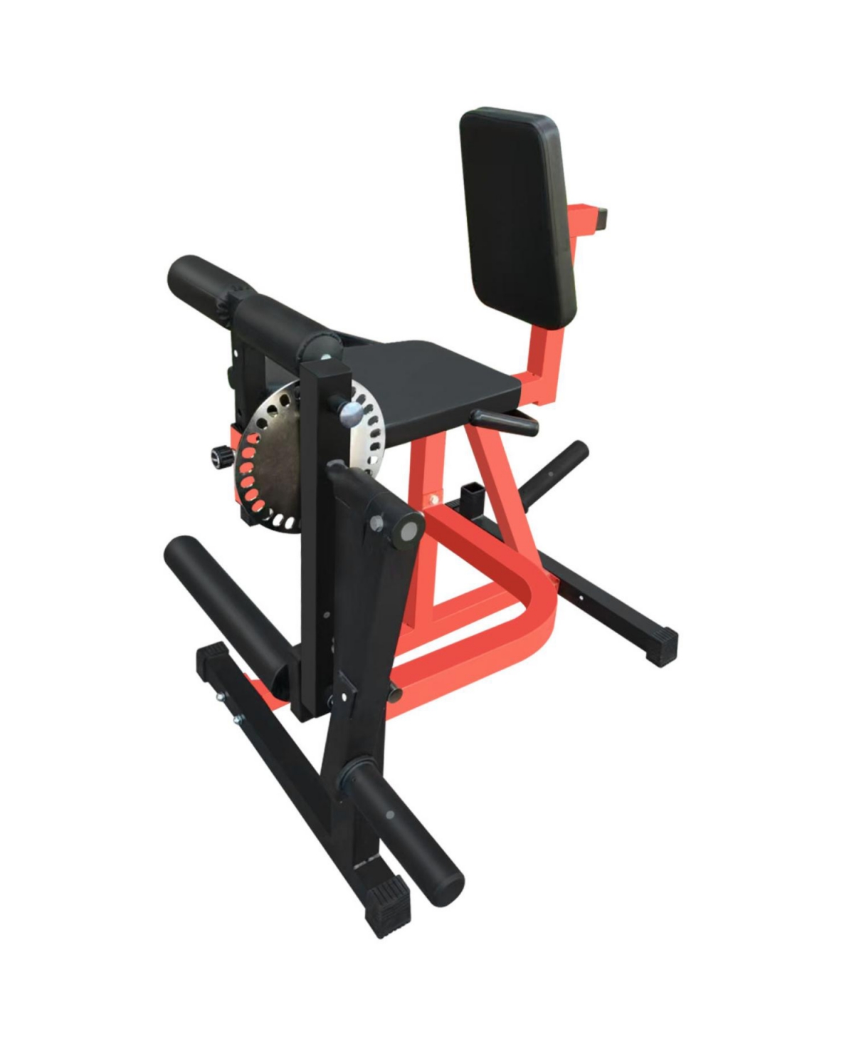 Adjustable Leg Extension/Curl Machine: Home Gym Weight Machine - Black+red