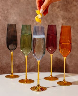 Posh Champagne Flutes, Set of 2