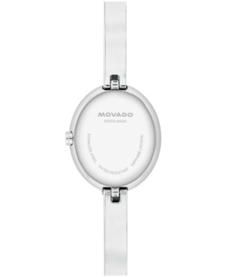 Women's Museum Oval Bangle Swiss Quartz Stainless-Steel Watch, 22 x 26mm