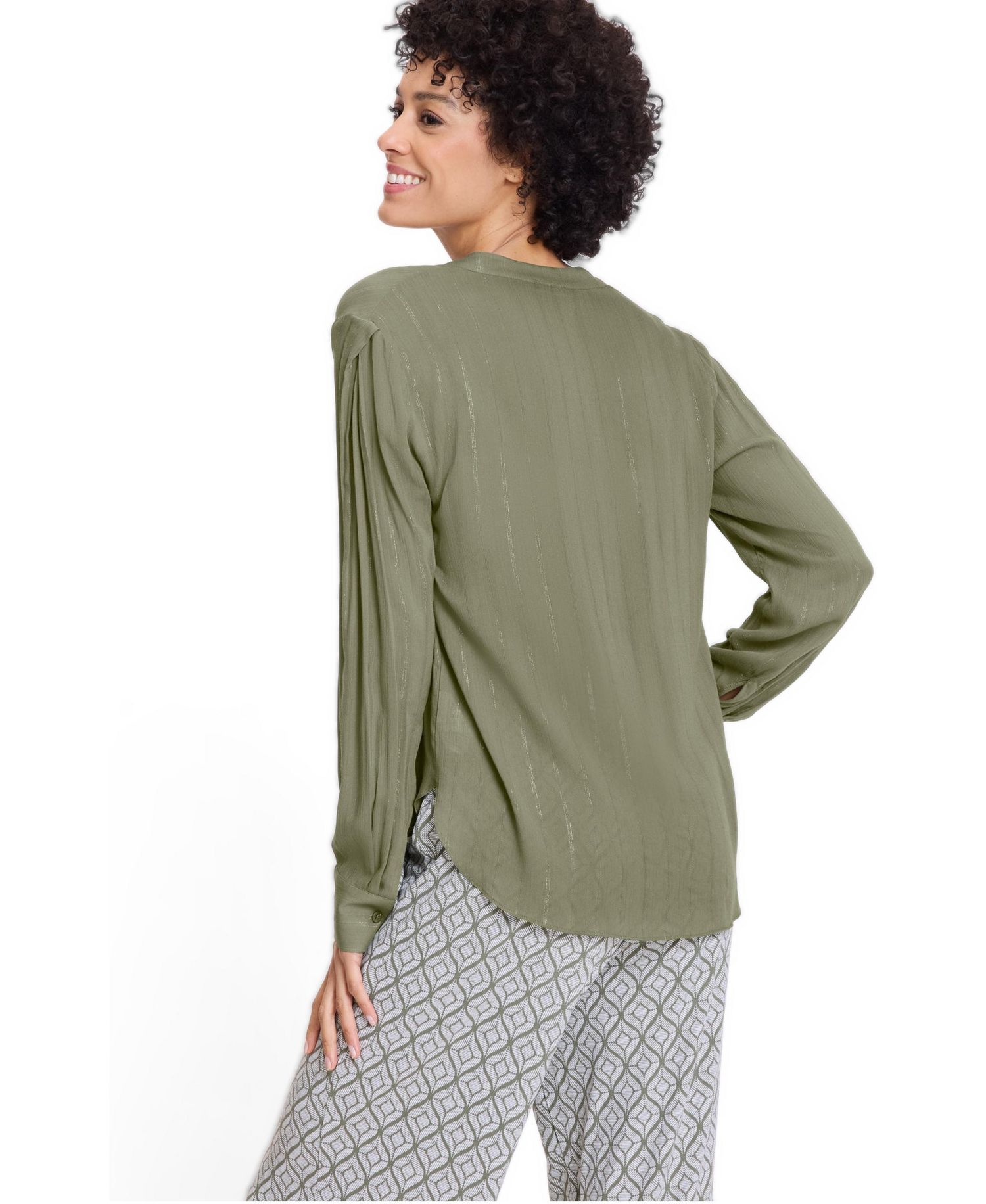 Women's Sparkle Stripe Tunic Blouse