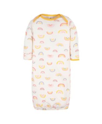 Baby Girls 4-Pack Gowns, Golden Floral, 0-6 Months