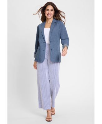 Women's Classic Cotton Linen Blazer