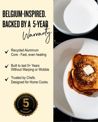 Mobi Nonstick Ceramic Cookware Set 8-Piece Set - Easy to Clean, Oven Safe and Made without PFAS, PFOA & PTFE