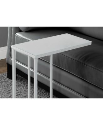 Tempered Glass Accent Table with Sturdy Metal Base
