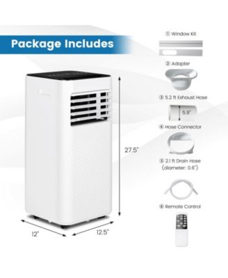 8000 BTU Portable Air Conditioner with Remote Control