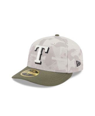 New Era - Men's Light Beige/Olive Texas Rangers 2025 Armed Forces Day Low Profile 59FIFTY Fitted Hat