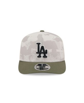 Men's Light Beige/Olive Los Angeles Dodgers 2025 Armed Forces Day 9SEVENTY Adjustable Hat