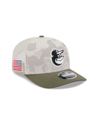 Men's Light Beige/Olive Baltimore Orioles 2025 Armed Forces Day 9SEVENTY Adjustable Hat