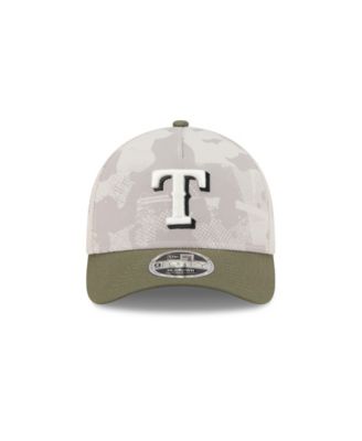 Men's Light Beige/Olive Texas Rangers 2025 Armed Forces Day 9FORTY M-Crown A-Frame Adjustable Hat
