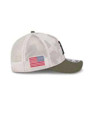 Men's Light Beige/Olive Athletics 2025 Armed Forces Day 9FORTY M-Crown A-Frame Adjustable Hat