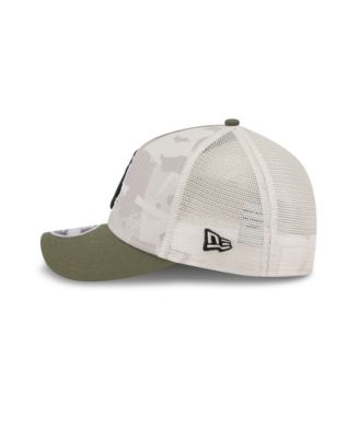 Men's Light Beige/Olive Los Angeles Dodgers 2025 Armed Forces Day 9FORTY M-Crown A-Frame Adjustable Hat