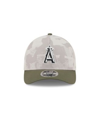 Men's Light Beige/Olive Los Angeles Angels 2025 Armed Forces Day 9FORTY M-Crown A-Frame Adjustable Hat