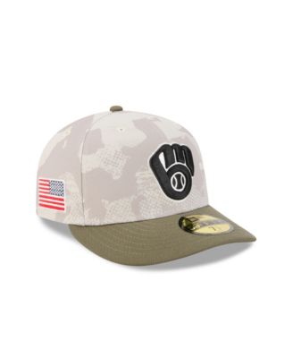 Men's Light Beige/Olive Milwaukee Brewers 2025 Armed Forces Day 59FIFTY Fitted Hat