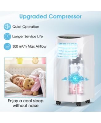 8000 BTU Portable Air Conditioner with Sleep Mode and Dehumidifier Function