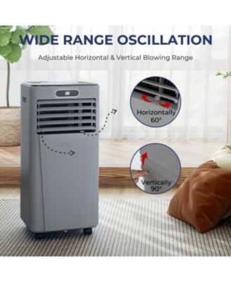 10,000 BTU 4-in-1 Portable Air Conditioner with Fan, Dehumidifier & Sleep Mode for Rooms up to 350 Sq Ft