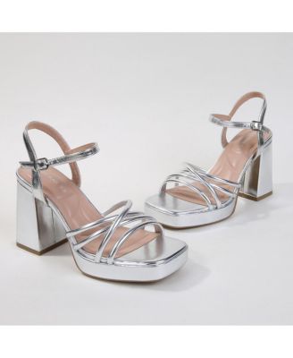 Cinthia Tubular Strap Platform Block Heel Sandals