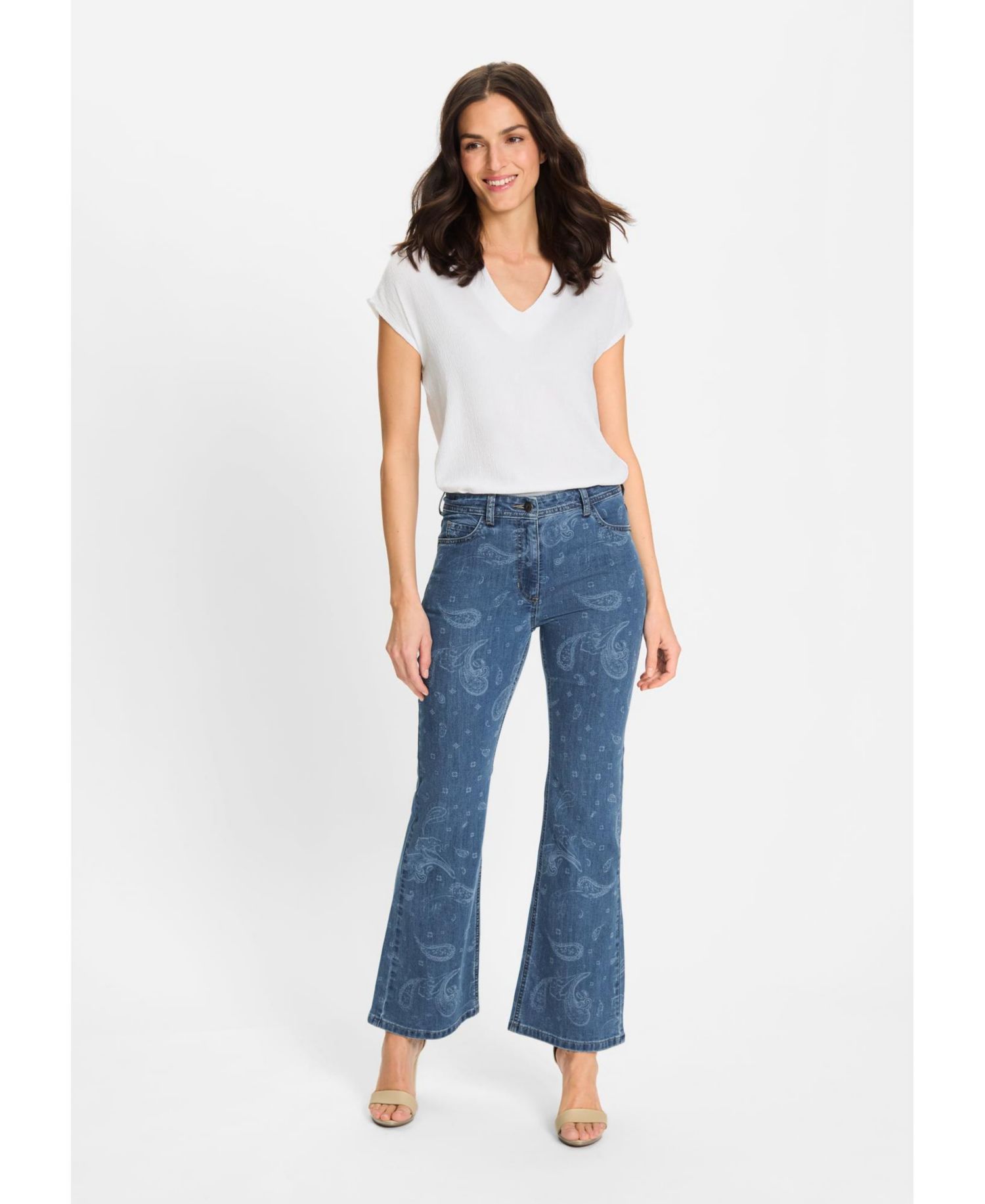 Women's Mona Fit Paisley Motif Jean