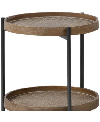 Handcrafted Solid Wood Round End Table – Rustic Charm & Durability