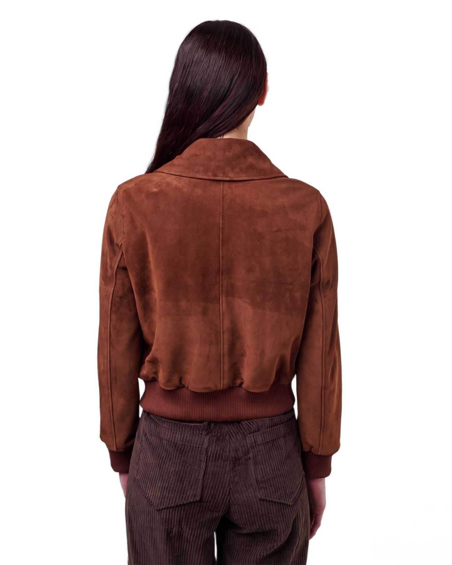 Женская куртка Furniq UK Evie Suede, цвет: Каштановый — фото 2