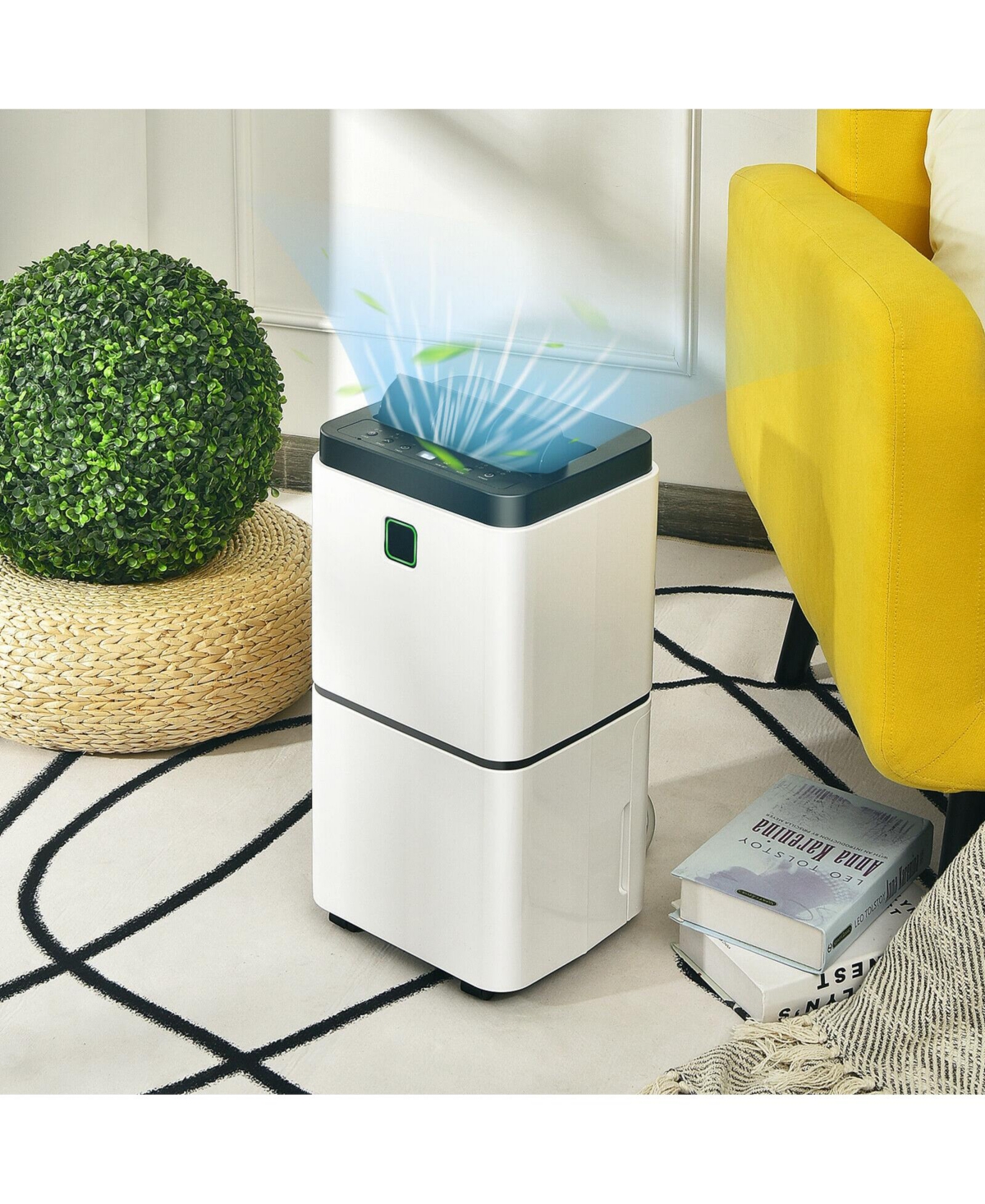 24 Pints 1500 Sq. ft Dehumidifier for Medium to Large Room with Indicator