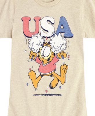 Big Girls Garfield USA Cheerleader Graphic T-Shirt