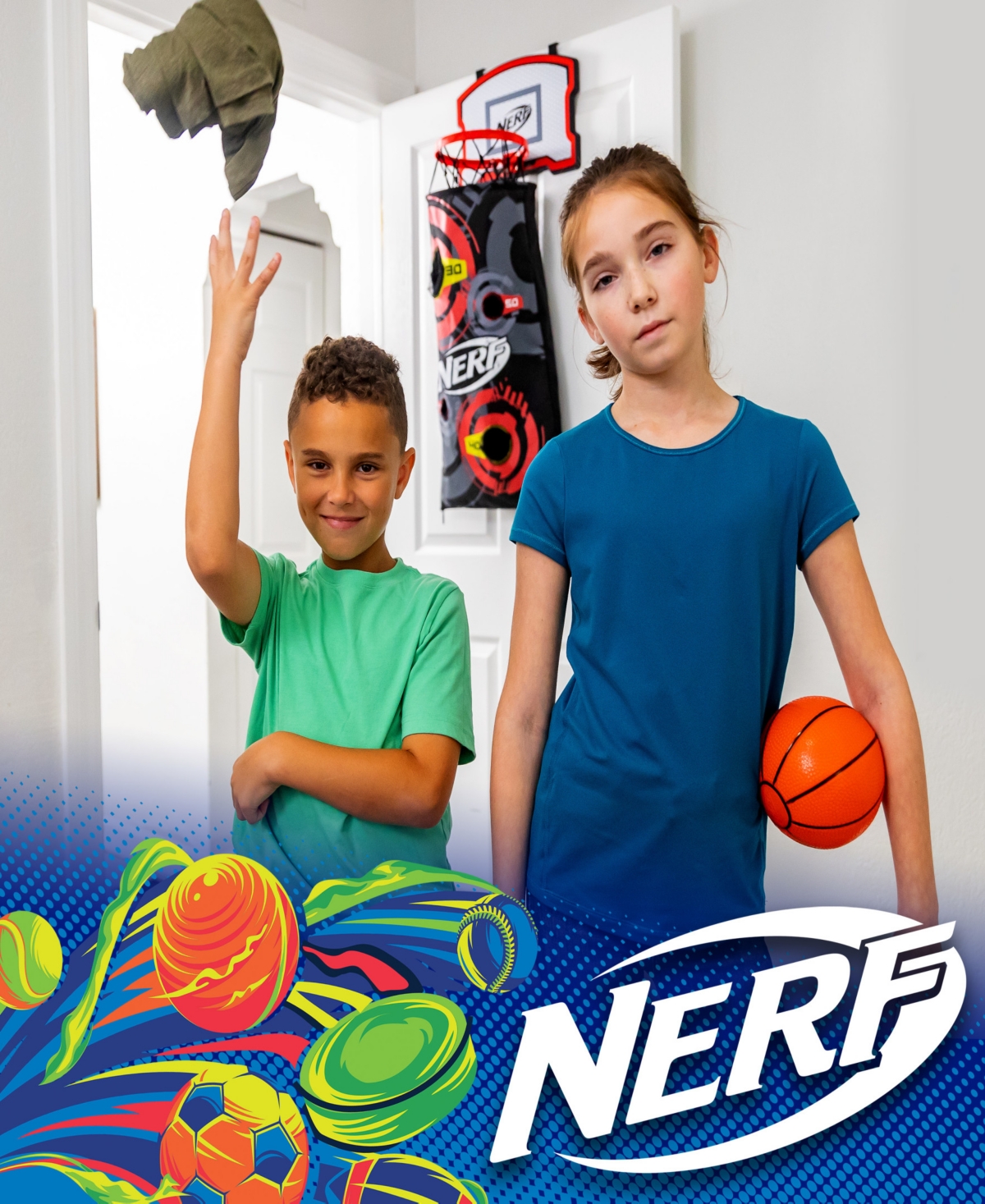 Franklin Sports Nerf Laundry Layup Basketball Hoop Hamper