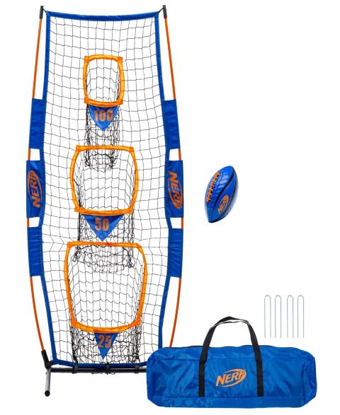 Детская игрушка Franklin Sports Pro Pass Fiberglass Target Toss Net with Football and Stakes, 60" L x 24" W, от 6 лет