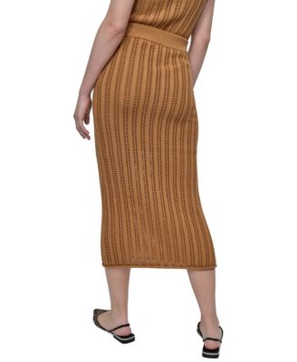 Women's Cable Pointelle-Stitch Skirt